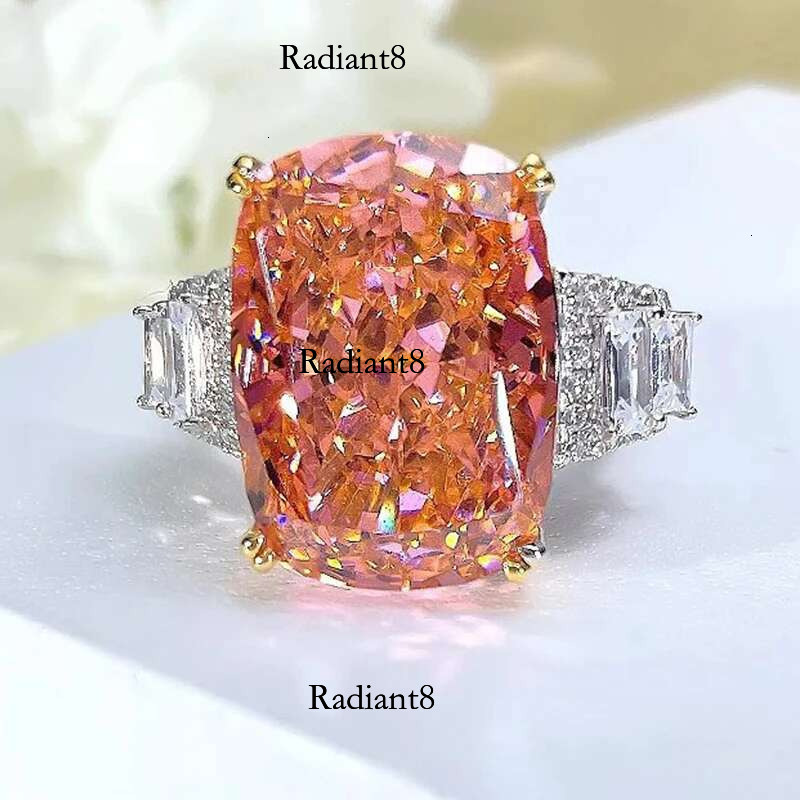 Halaile S Sterg Sier Zircon High Carbon Dia Gemstone Ring Fine Jewelry Opulent Party Gift for Women