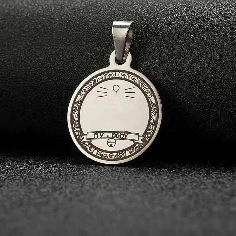 Custom Cat Dog Tag Personalized for Dog Collars Engraved ID Tags Address Tags for Dog Name Tag Engraving Customized Anti-Lost