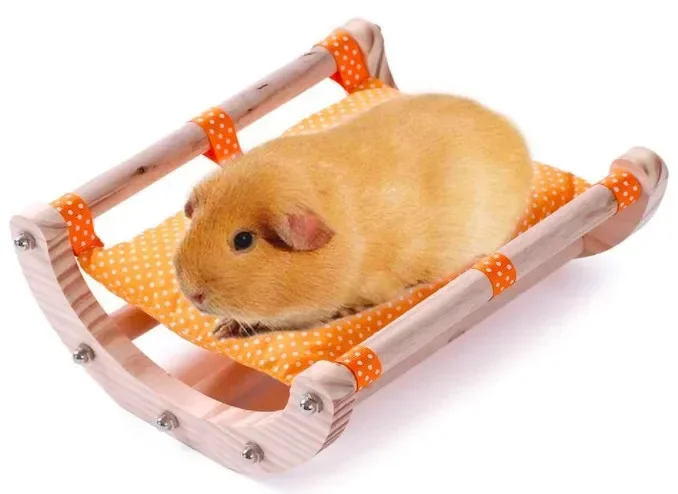 Hamster squirrel dragon cat nest Hamster hammock Wooden rocking bed Dutch pig guinea pig winter warm cotton nest