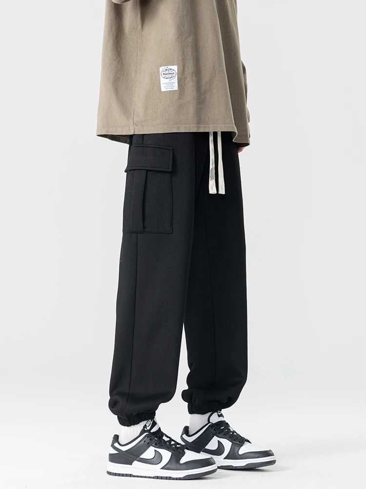 Plus Size Mens Jogger Sweatpants 8XL 7XL 6XL Streetwear Multi-Pockets Loose Knit Cargo Pants Home Casual Trousers MenXJ250303