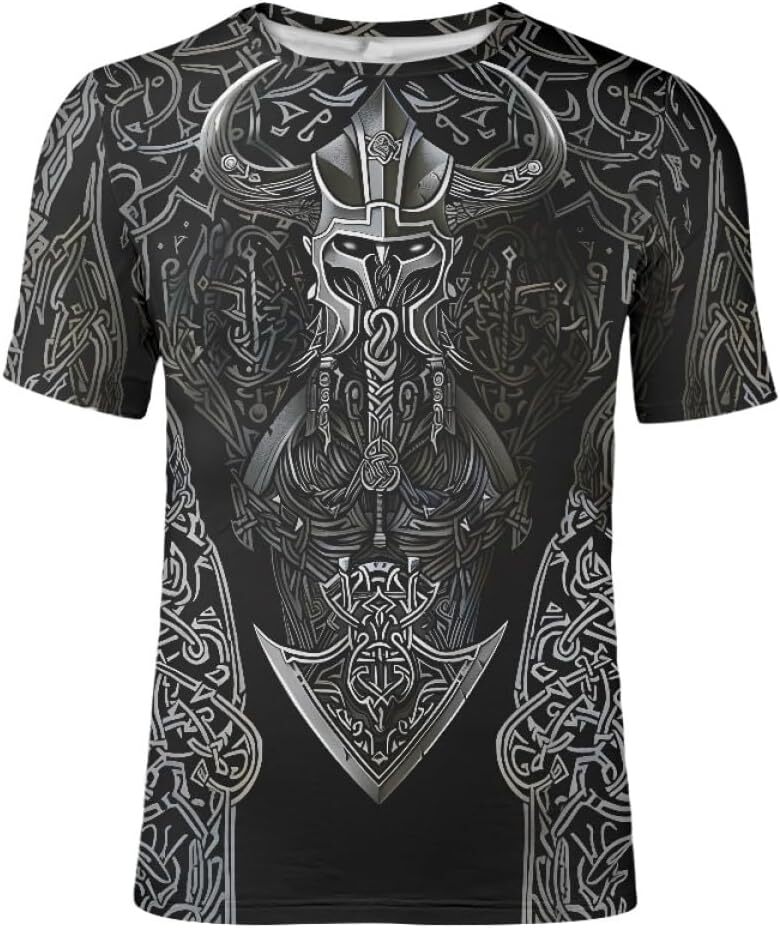 Mens T shirt Men's Vintage Viking Totem 3D Printed Norse Mythology Pullover Tee Shirt tee Casual tops summer clothes