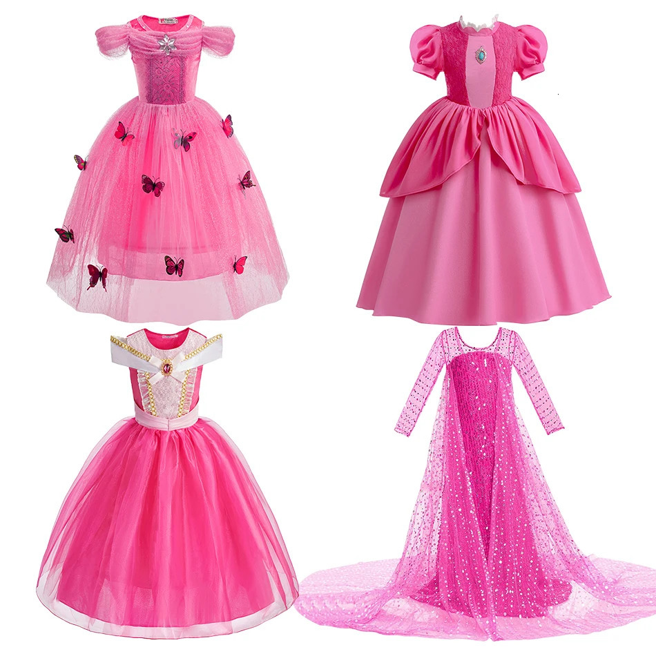 Little girl summer dance sequin costume childrens birthday fancy Maxi princess style roleplaying dress long sleeved ball 250303