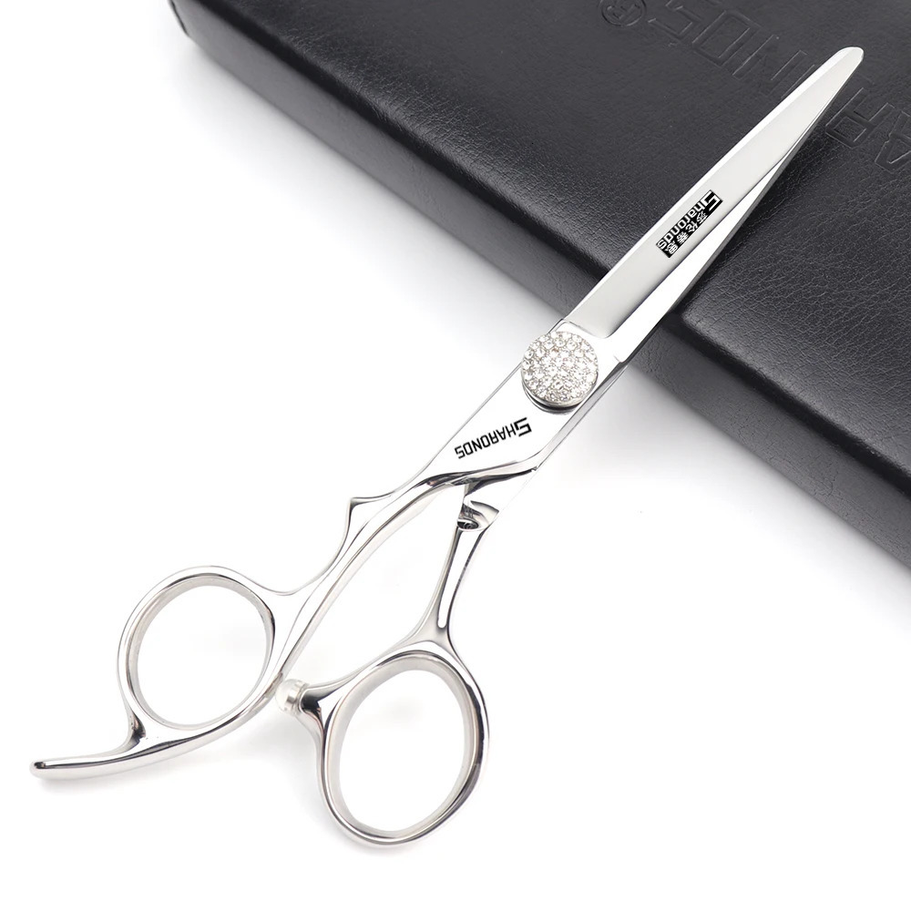 6/7 inch barber scissors Genuine 440C Japanese Steel Hair Scissors Left Handle Hairdressing Scissors Right Handle Barber Shears 250304