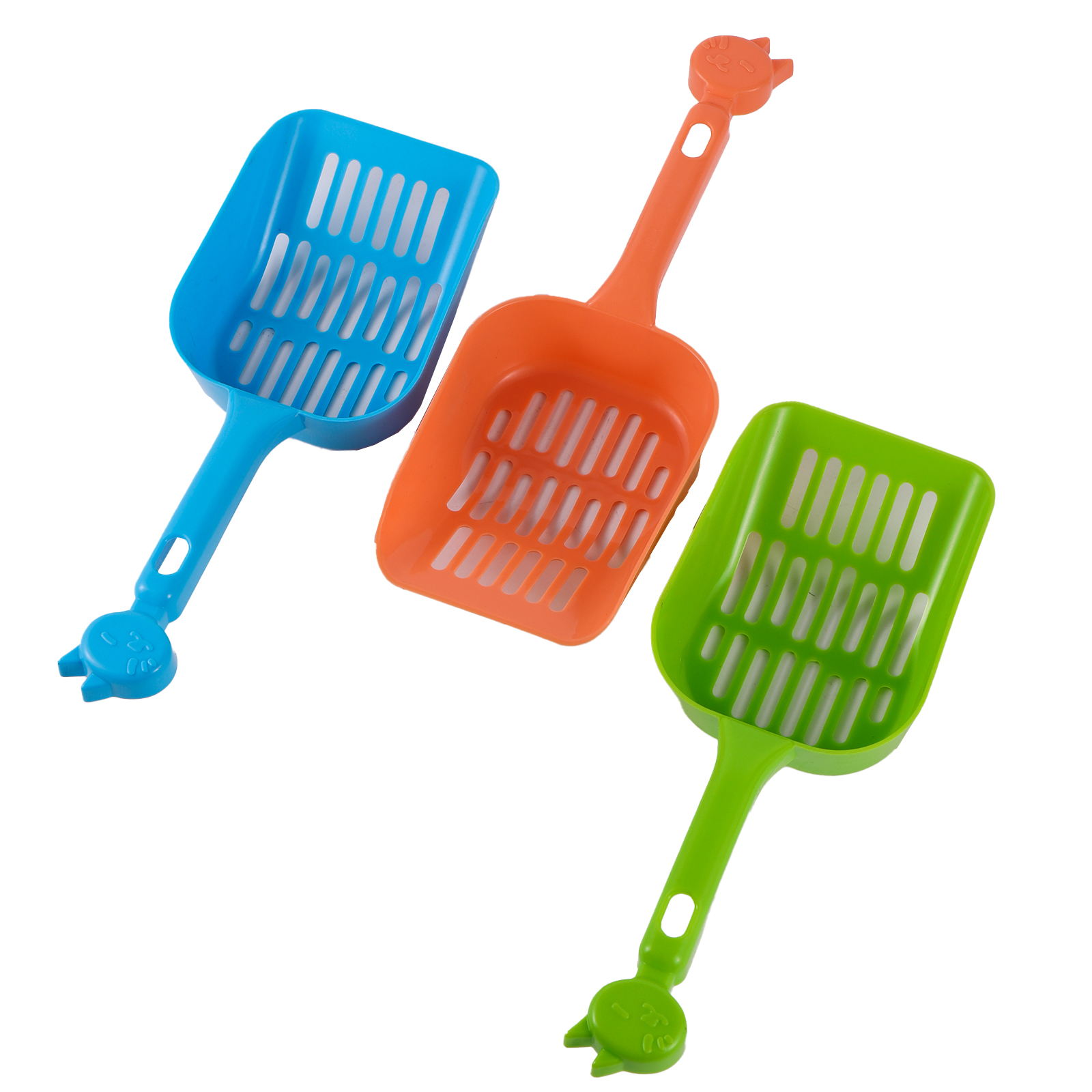 Dropshipping Sale Plastic Dog Cat Food Spoon Shovel 3 Colors Convenient Feeder Plastic Pet Feed Scoop
