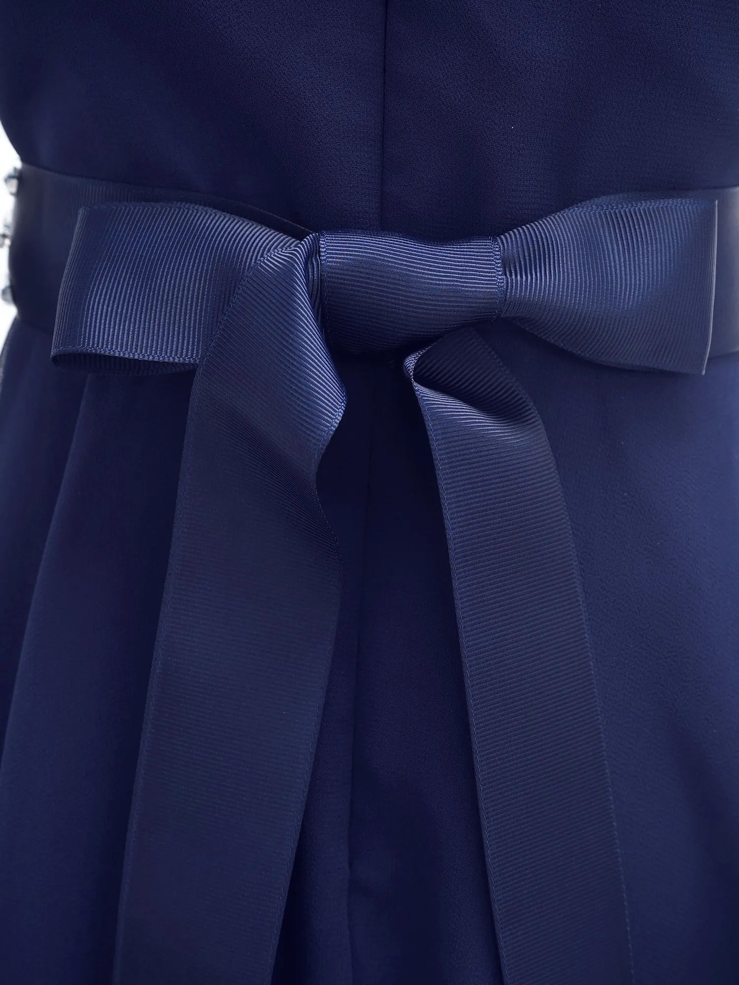 Kids Flower Girls Dress Princess Birthday Party Wedding Bridesmaid One Shoulder Chiffon Summer with Shiny Beaded Sash 250303