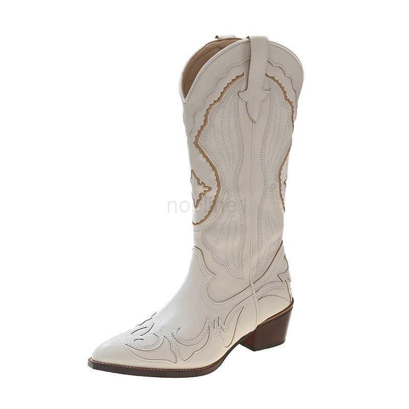 Wens Boots Autumn Winter White Knee High Boots Big Size 41 Wen Cfy Walking Fem Wern Cowboy Boot Wens Shoes Z250304