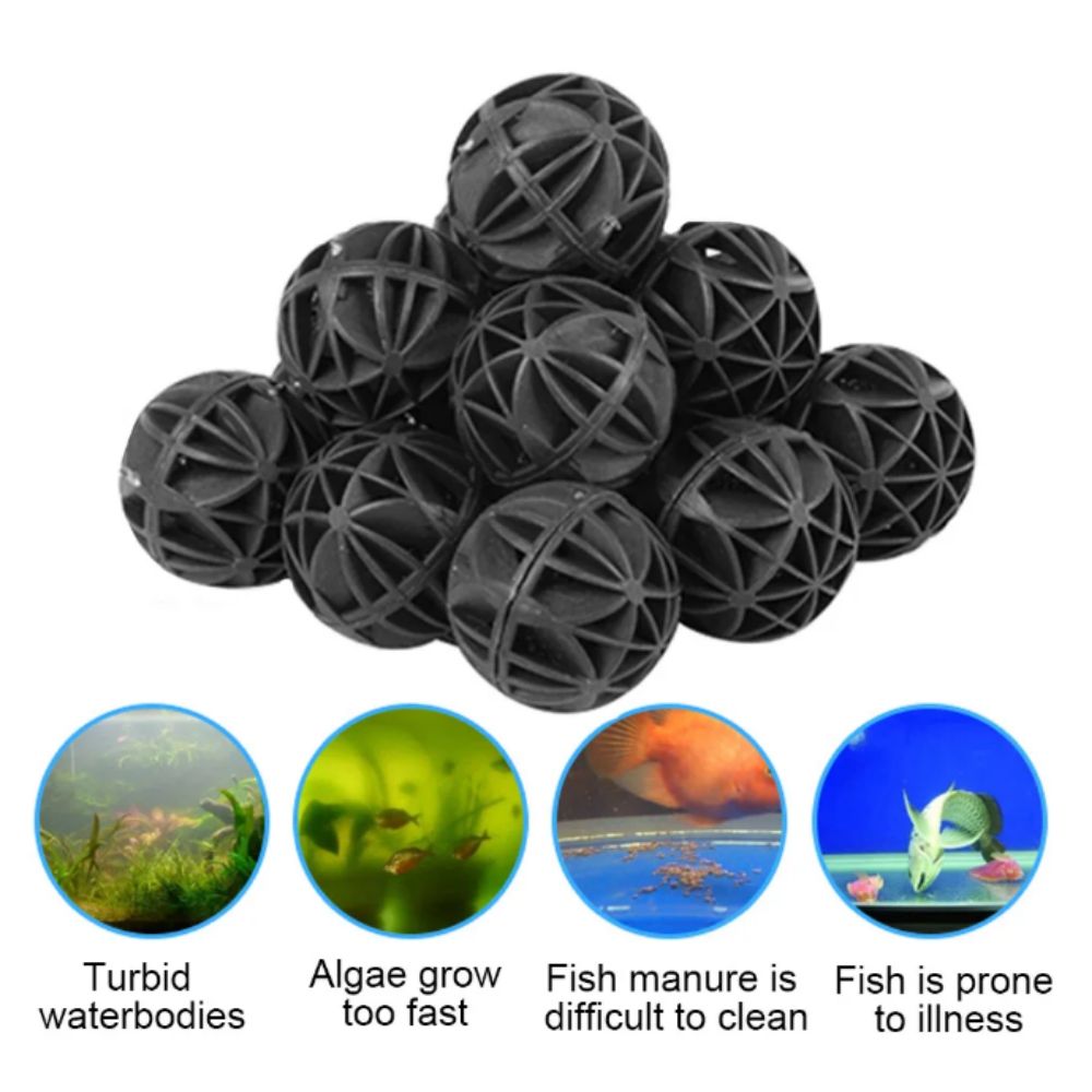Aquarium Filter Bio-ball with Inside Sponge Filter Media for Aquarium Fish Pond Tank Clean Waterfall Fountain Filters