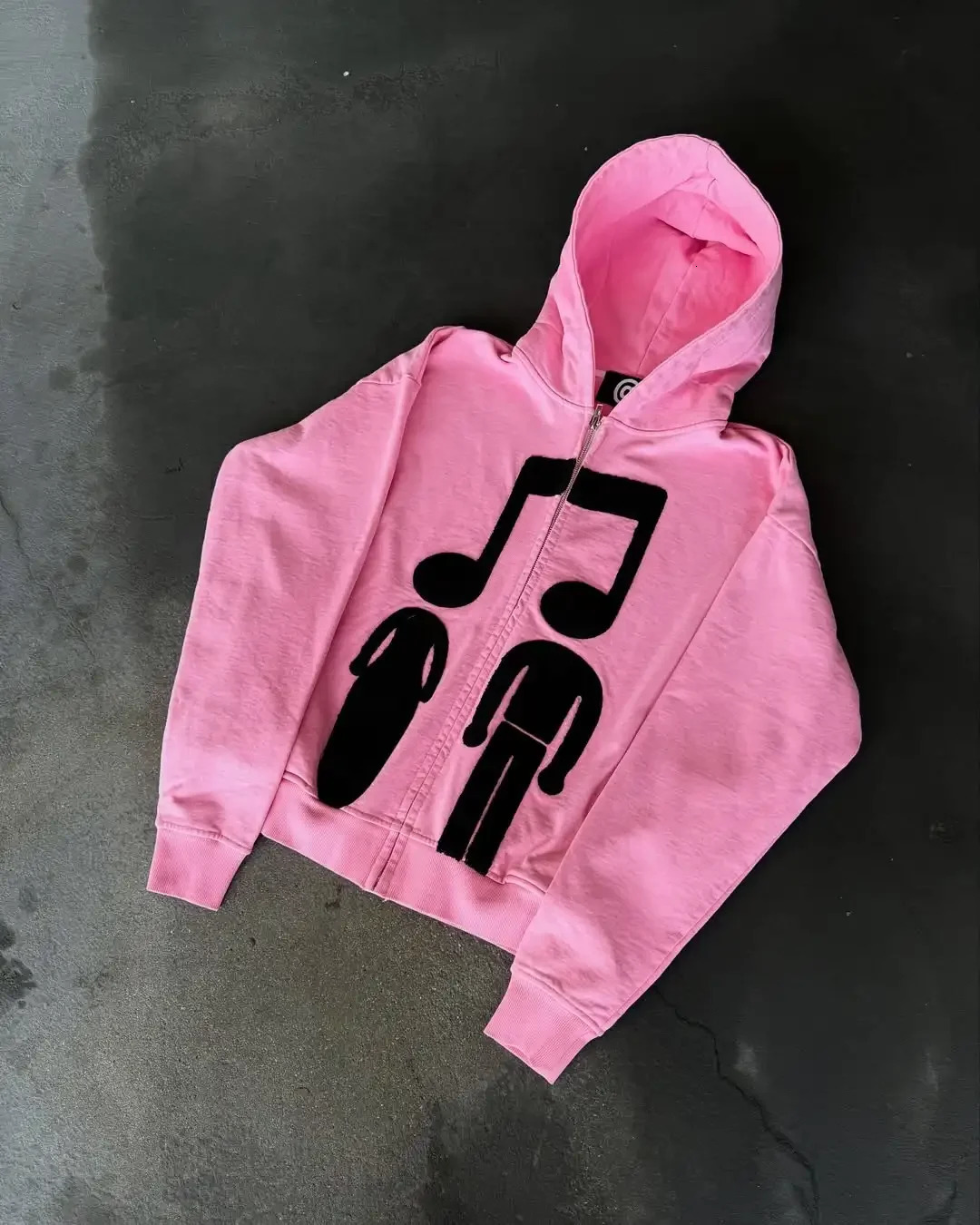 Loose Autumn and Winter Hip-hop Long Sleeved Jacket Hooded Sweatshirt Y2k Retro Gothic Fashion Printed Zipper Hooded Sweatshirt 250303