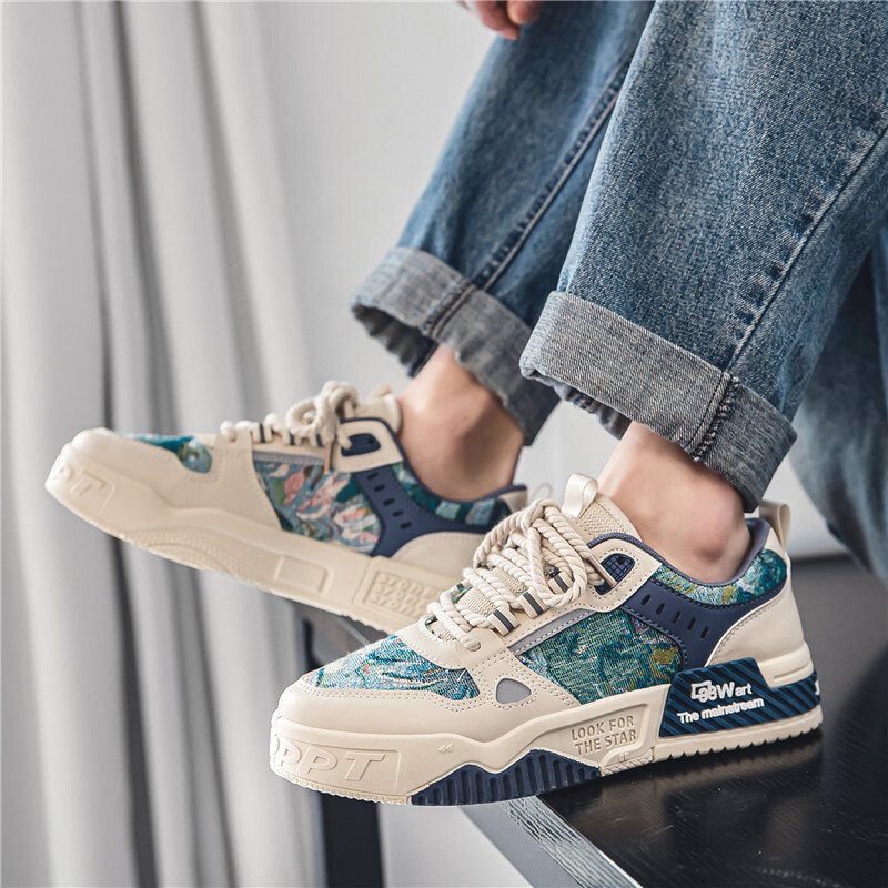 Men's Fashion Versatile Designer Shoes For Spring 2024 New Breathable Multifunctional Men's Board Shoes Small Popular Casual Thick Soled Non