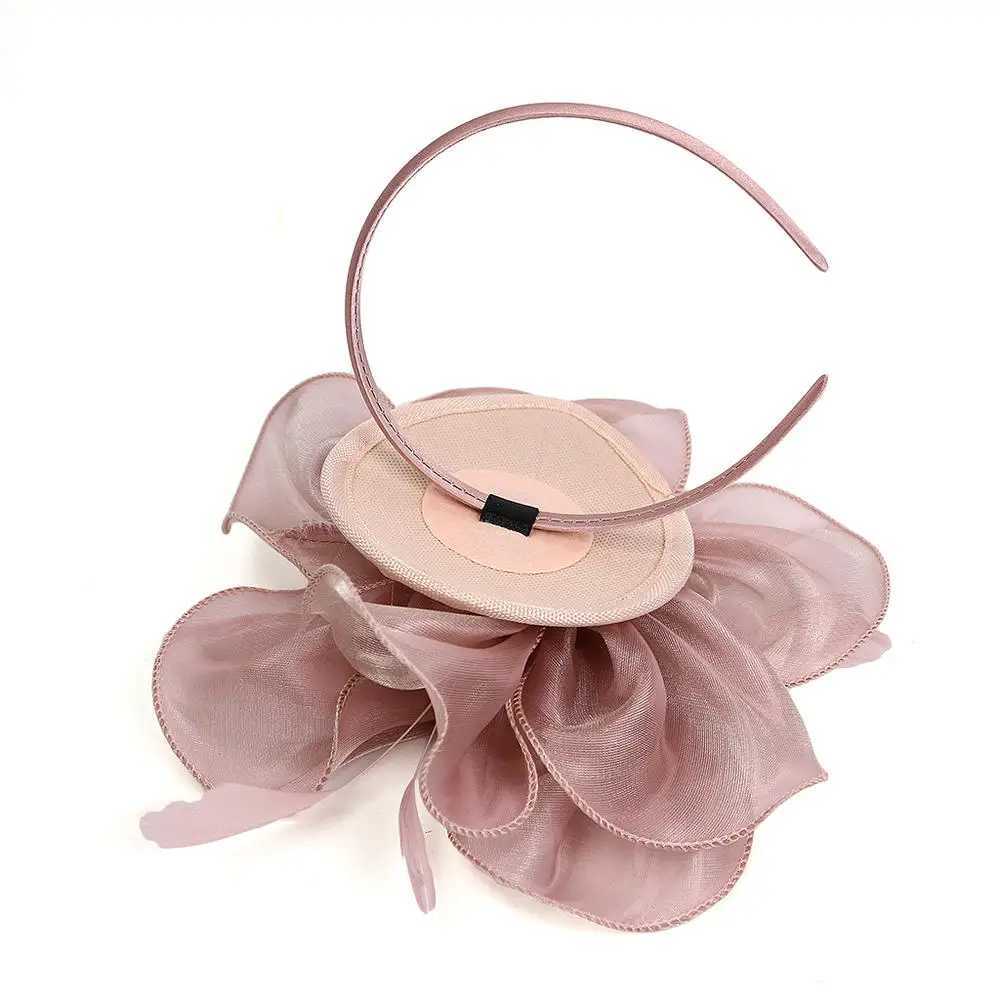 1Pc Spring And Summer Gauze Hat Top Hat Female Flower Organza Net Hat Sun Hat Beach Hat European And American Sun HatXJ250304
