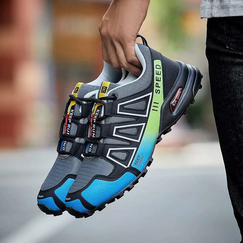 Fashion Men Lockless Cycg Mountaineering Cross-Country Anti-Collision Outdoor Sports Casual Shoes