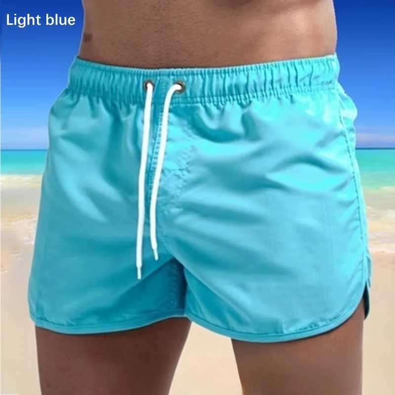 Men Swimming Shorts Swimsuit Sexy Swimwear Multi Color Briefs Beach Shorts Sports Suits Surf Board Shorts Swim Male TrunksT250304