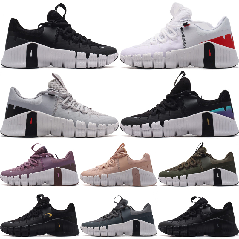 Free Metcons 5 5s Men Women Running Shoes 2025 Top Designer Trainers Wolf Grey White Bright Crimson Team Red Violet Dust Outdoor Sneakers Size 36-45