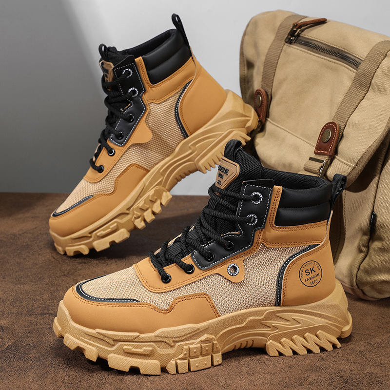 2025 Four Seasons Designer Original New High Top Men s Trendy Versatile Thick Bottom Sports Thick Bottom Anti Slip Outdoor Casual Martin Boots