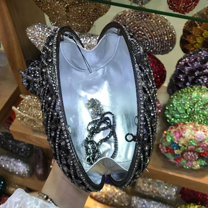 New Design Ladies black/pink/red Evening Bag Women Sequined Beaded Wedding Party wallet High Quality Clutch purse With Chain Z250303