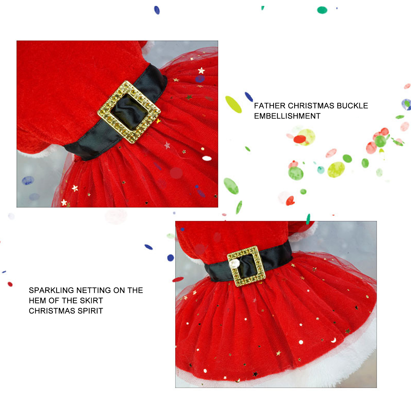 Pet Christmas Costume Fun Cute Father Christmas Dog Cat Christmas Clothing With Bow Headdress For Christmas Theme Party Cosplay