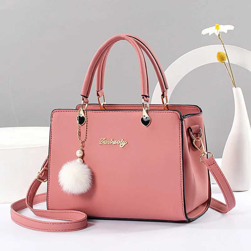 Women Handbag Shoulder Bag Girls Fashion Famous Design Leather Big Casual Tote High Quality Hasp Casual Black New Z250303