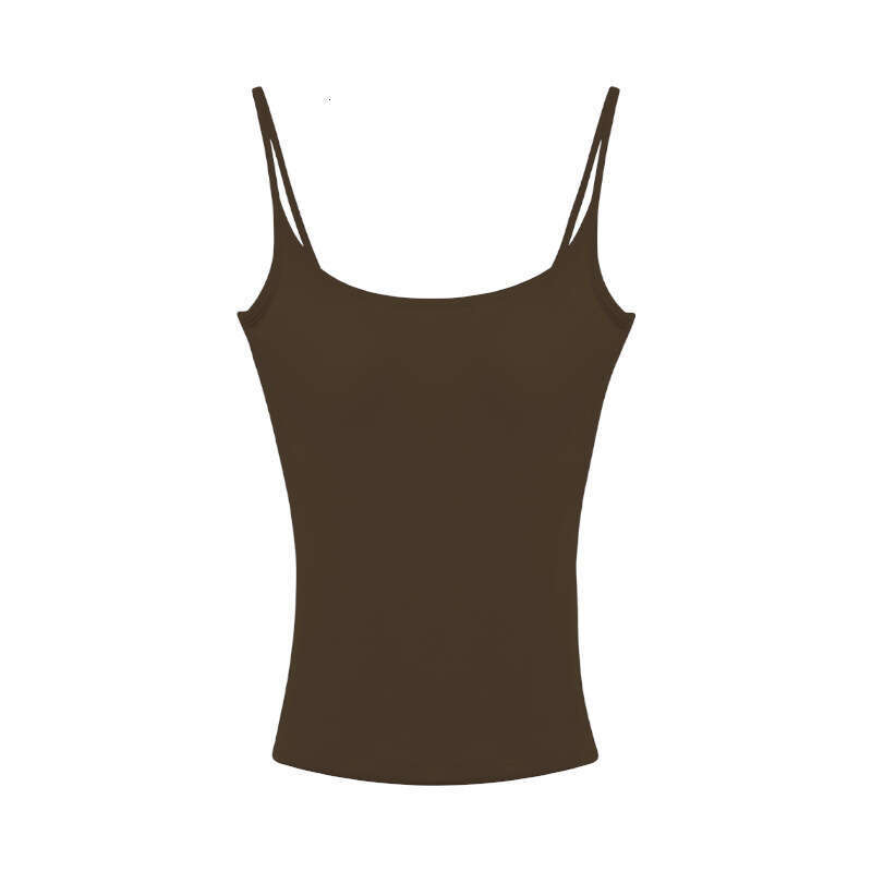 Spring summer beautiful blue shoulder suspender, women's strap with chest cushion, one-piece outer and inner top, thin style base shirt