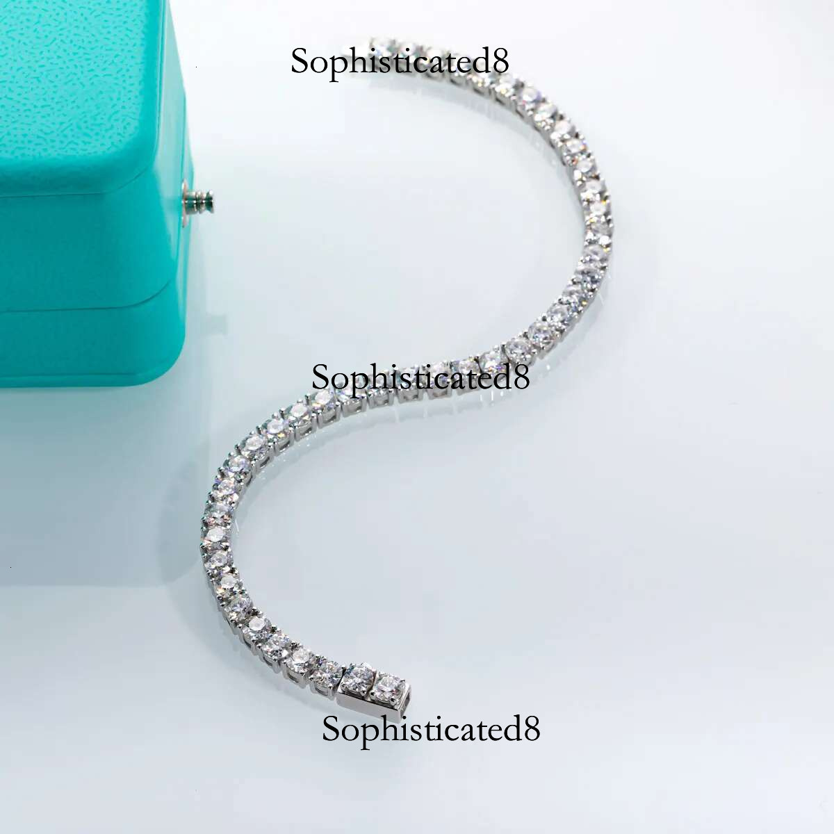 AnuJewel 6.5mm 24-29cttw D Color Moissanite Dia Tennis Bracelet On Hand Sterg Sier Wedding Bracelets For Woman