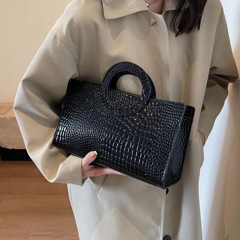 Crocodile Pattern Women Handbag Fashion Shoulder Famous Brand Designer PU Leather Crossbody Ladies Large Hand Bag