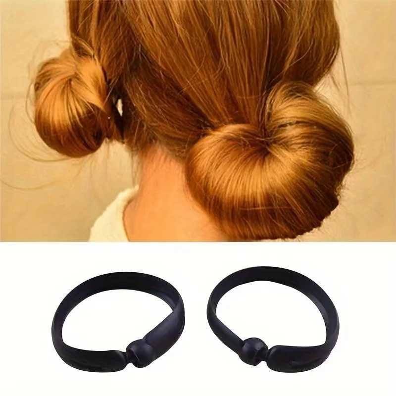 Curling Irons 2pcs/set Women DIY Hair Styling Donut Bun Clip Tool Formal French Twist Maker Holder Hair Styling Tool Sticks Accessories z250304