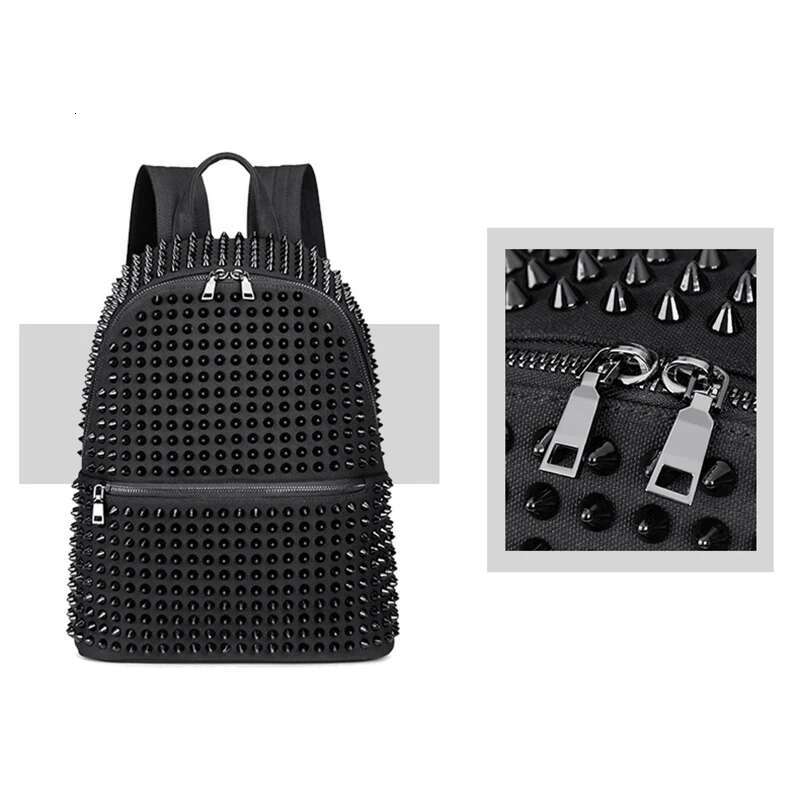 Rivet Women Large Capacity Commuter Backpack Summer New Design Senior Feeg Canvas Bag 01-Bp-Mdsjgj