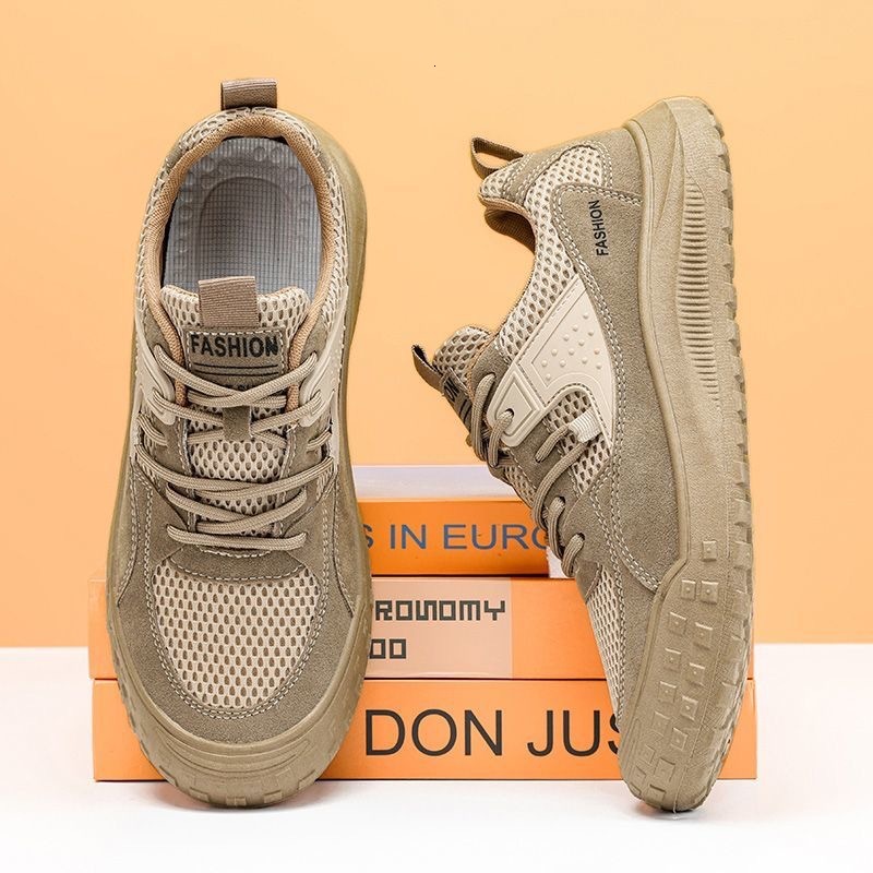 Free Delivery Of 2025 Designer Summer New Lace Up Flat Bottomed Breathable Mesh Men s Multifunctional Anti Slip And Wear resistant Running Shoes