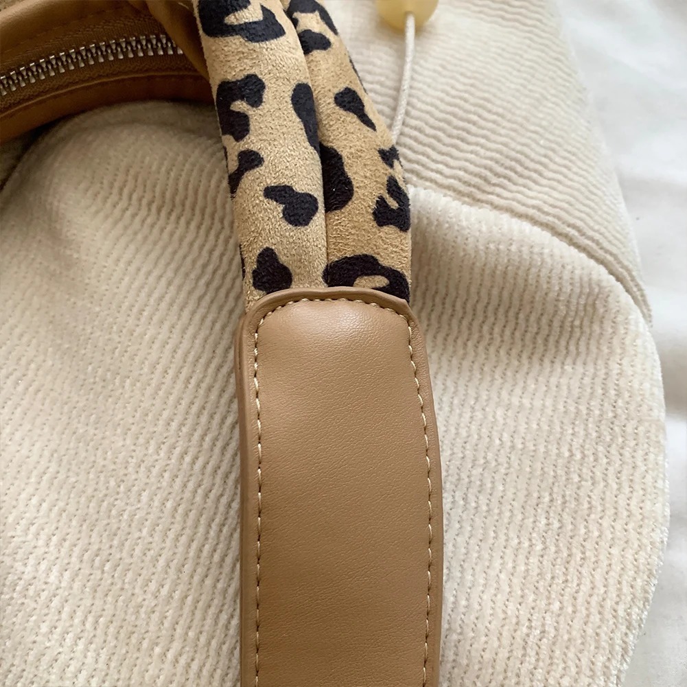 Ship from US Tote Bag for Women Leopard Print Shoulder PU Leather Large Capacity Underarm Hobo Commute Travel 250304FBB