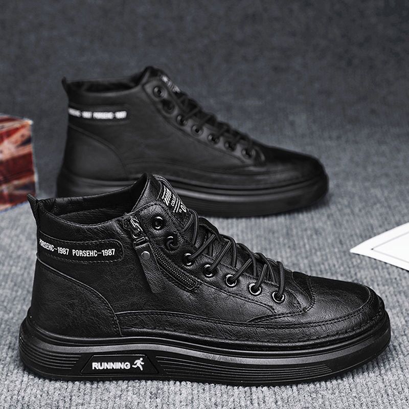 Designer s New Breathable High Top Men s Leather 2025 Multifunctional Waterproof And Anti Slip Outdoor Sports Work And Leisure Shoes