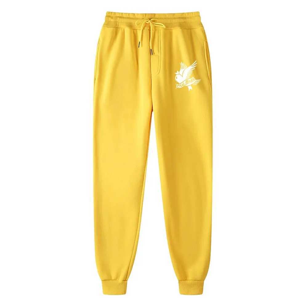 Fashionable white dove print mens pants street hip-hop casual pants fitness jogging Lil Peep sweatpants autumn trousers S-3XLXJ250303