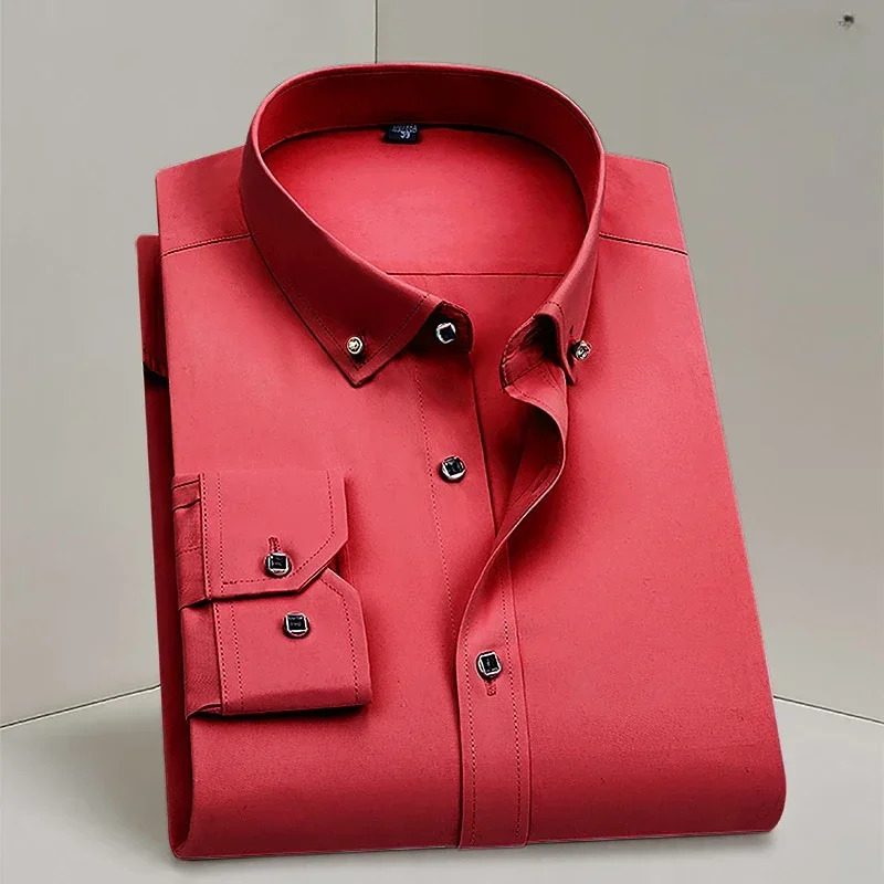 3944 mens long sleeved shirt business dress leisure professional decoration style work clothes versatile 250227