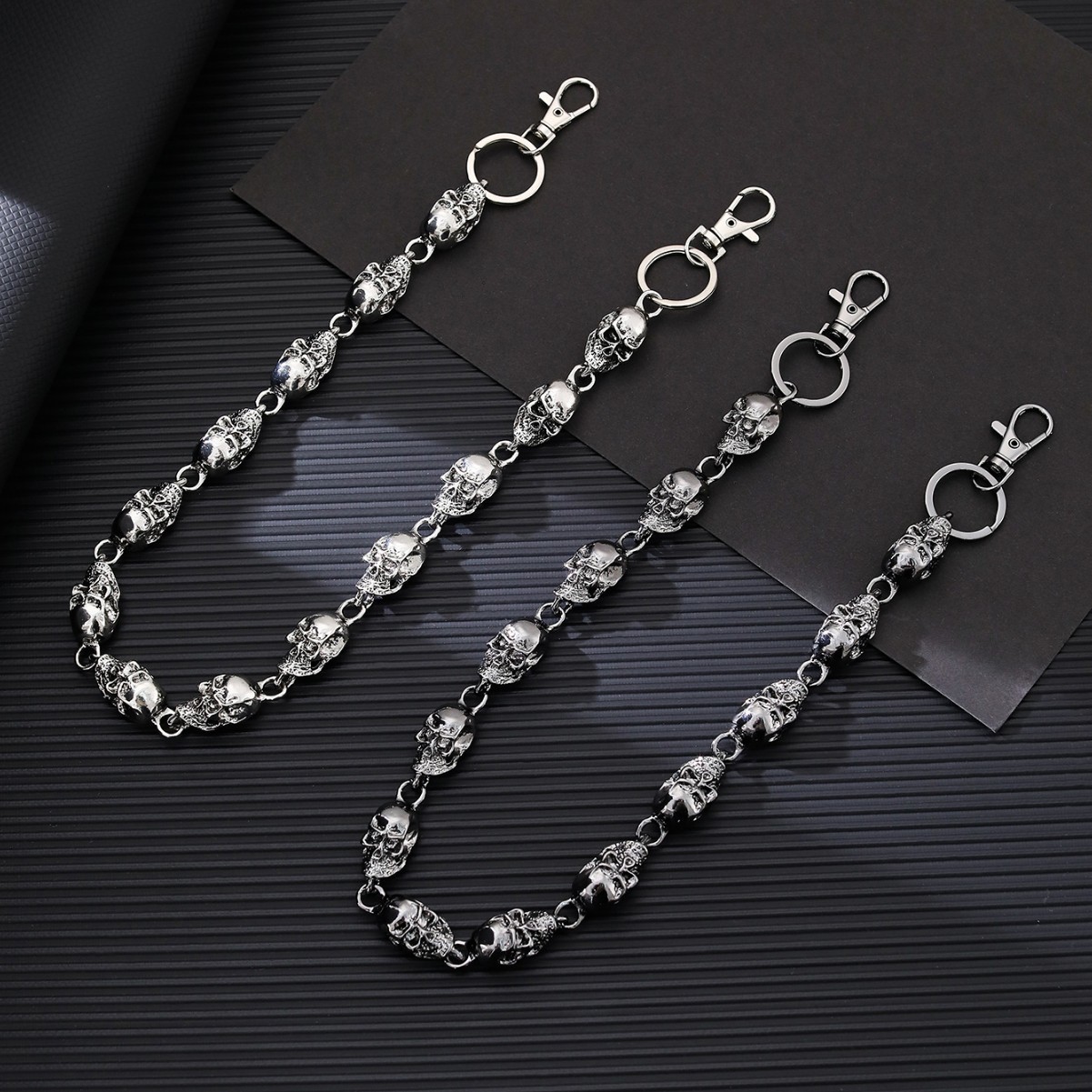 Metal Skull Jeans Chain Hip Hop Personalized Punk Dark Skull Waist Chain Handsome Cool unisex Accessories241220