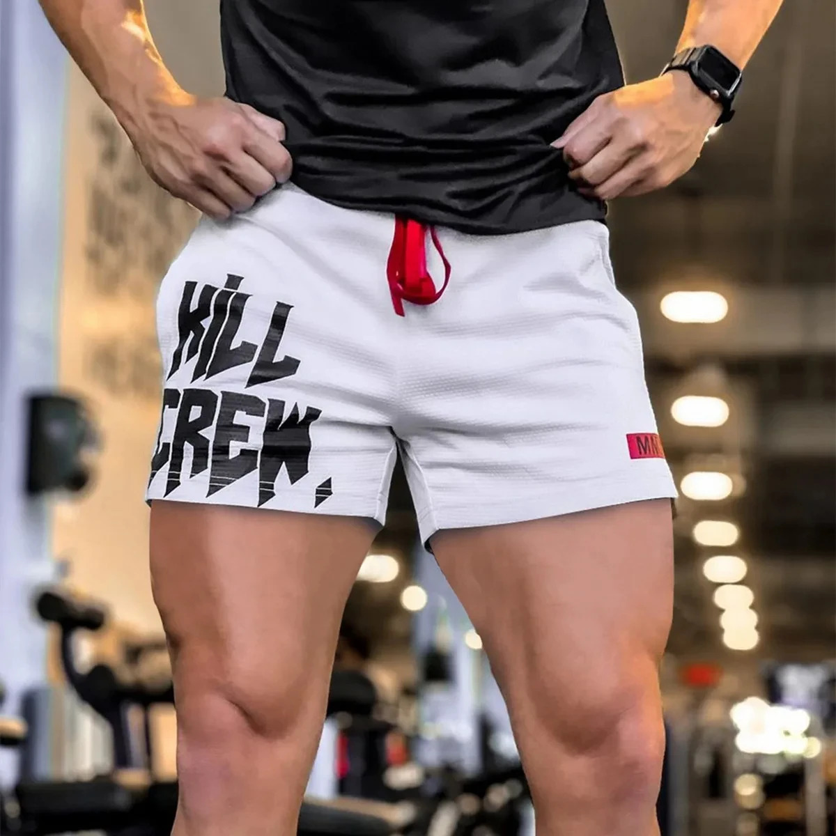 Summer Mens Running Fitness Gym Shorts Mesh Quick Dry Drawstring Beach Pants 250225