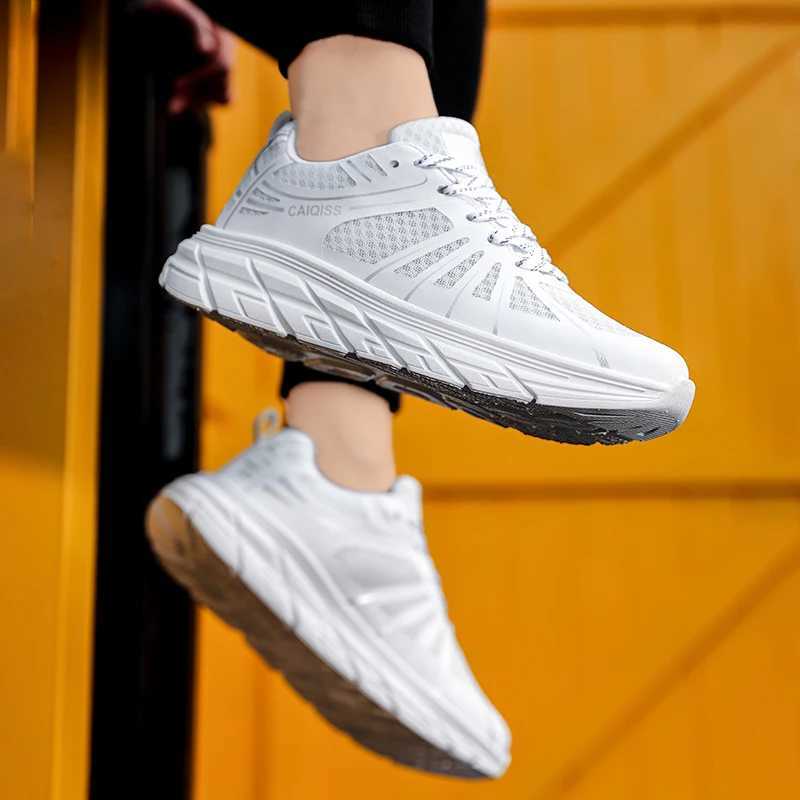 Hot Summer Mesh Breathable Couples Running Shoes Fashion Yellow Mens Athletic Sneakers Anti-shock Non-slip Womens Sports Shoes Z250225