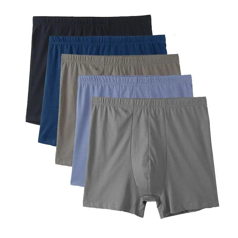 4PCS 100% cotton Mens Boxer Pantie Lot Underpant Loose Large Short Cotton Plus Size Underwear For Mens Boxer Male 8XL 9XL 10XL 250303