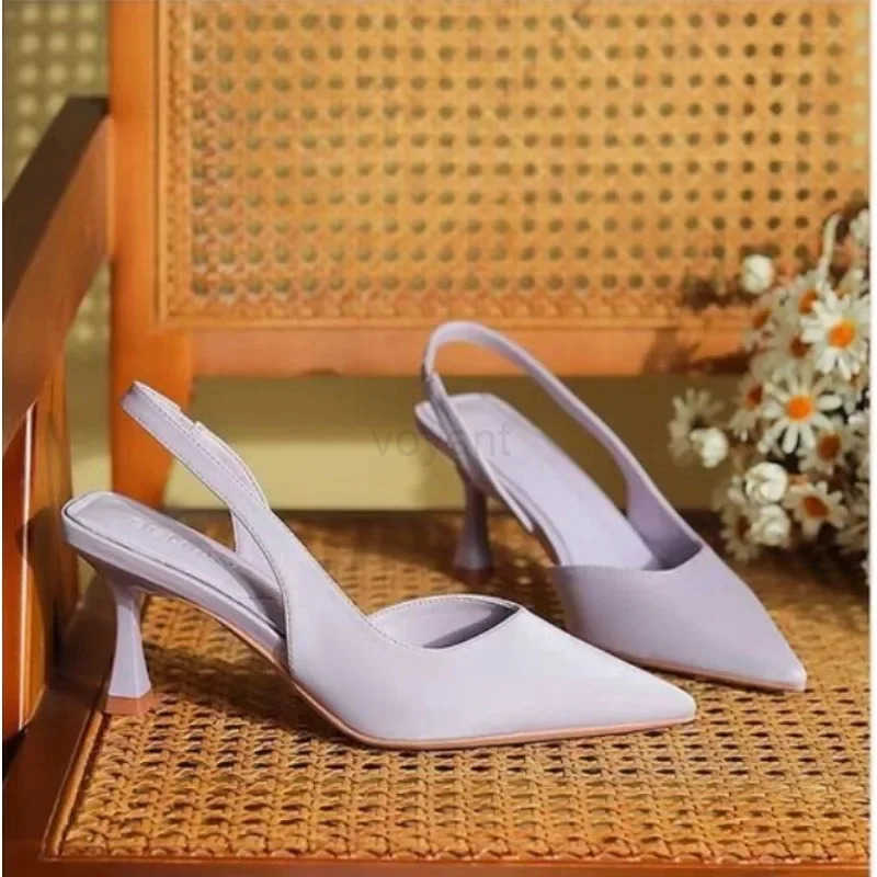 2025 New Summer Wens Shoes Fi Wens Pumps Pointed Toe High H Shallow Wens Sandals Shoes for Wen Zapatos Mujer Z250304