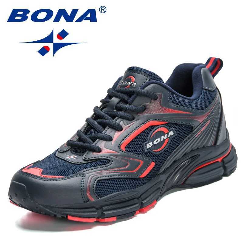 BONA 2023 New Men Casual Sneakers High Quality Light Breathable Sport Designers Athletic Shoe Man Footwear Popular Running Shoes Z250225