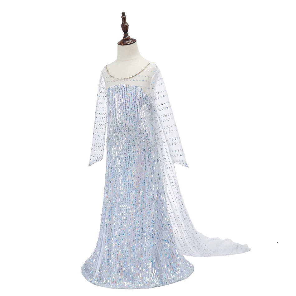 Kids Snow Queen Clothing Children Princess Ball On Cloak Clothes Girls Birthday Halloween y Gown Cosplay Dresses 250303