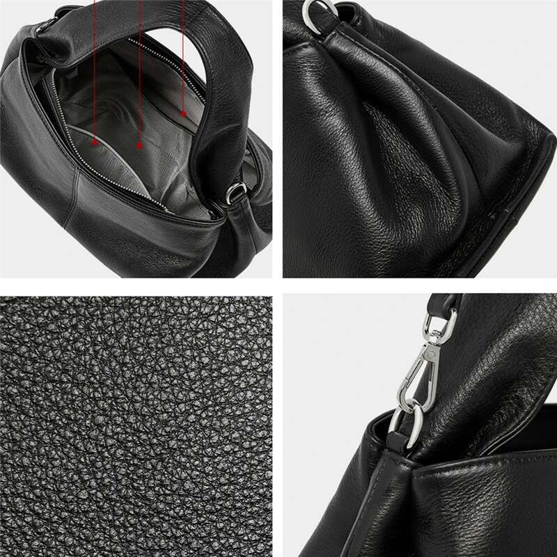 Genuine Leather Cloud Tote Handbags For Women Trend Designer Large Capacity Hobo Ladies Shoulder Crossbody Bags