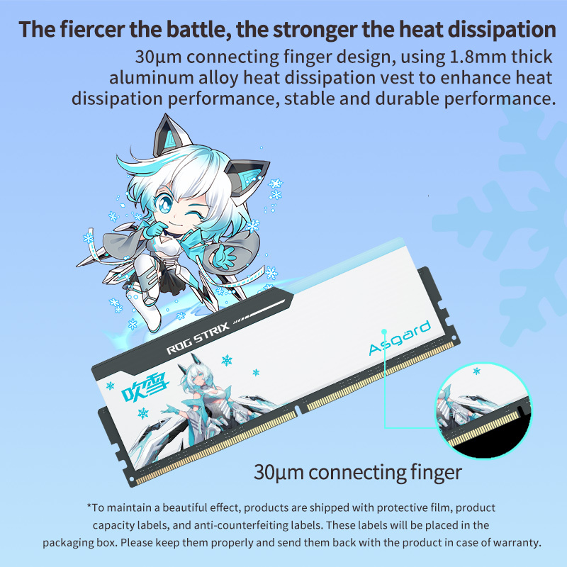 Asgard ddr5 ram 16GBx2 24GBx2 64GB 96GB 6400MHz 6800MHz Memoria Ram DDR4 Hynix chips for desktop