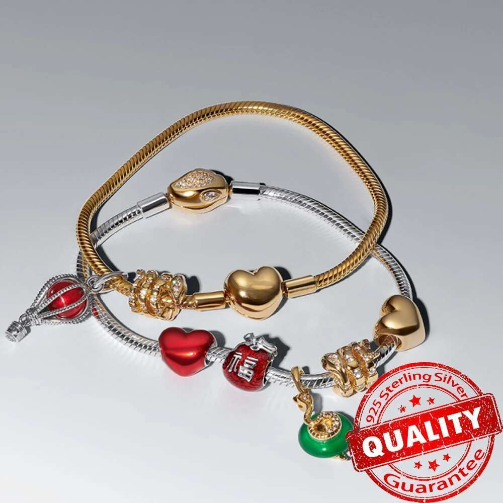 2025 New Mother's Day Series 925 Sterling Silver Heart Rose Charms Beads Infinity Rose Heart Dangle Charm Fits Necklace Bracelet DIY For Mom Jewe