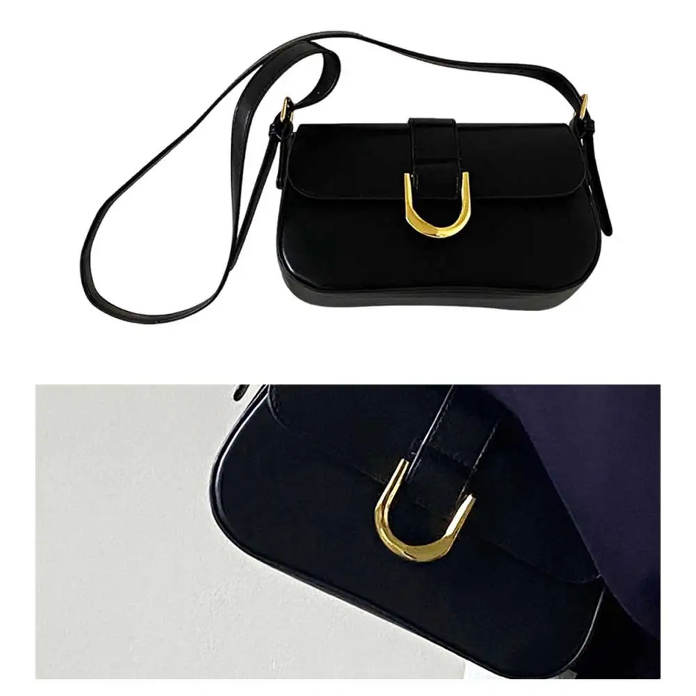 Ship from US Women Buckle Hobo Bag Strap Adjustable Flap Satchel Casual Patent Leather Shoulder Vintage Tote Handbag Daily Dating 250304FBB