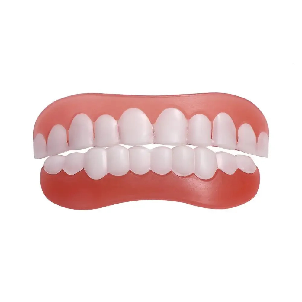 Sdotter False Teeth Silicone Upper Lower Veneers Teeth Braces Dentures Paste Dentures Temporary Fake Tooth Fake Teeth Whiten 250228