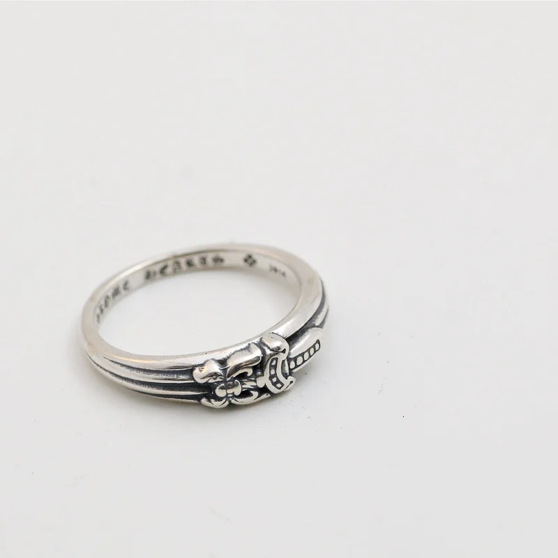 European and american hip hop style jewelry s925 sterling silver holy sword ring tail ring punk trendy men and women 250227