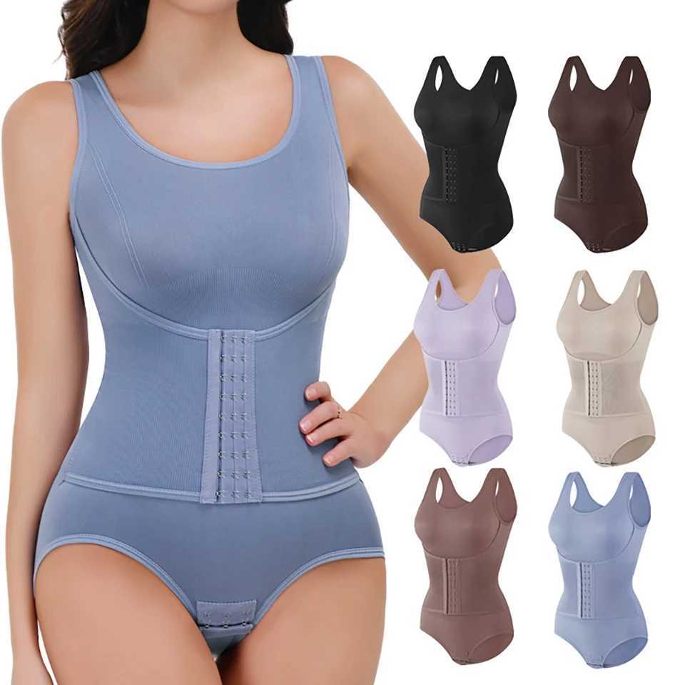 Bodysuit Shapewear Double Breasted Tummy Control Body Shaper Postpartum Slimming Woman Waist Trainer Flat Belly Comfort CorsetXJ250304