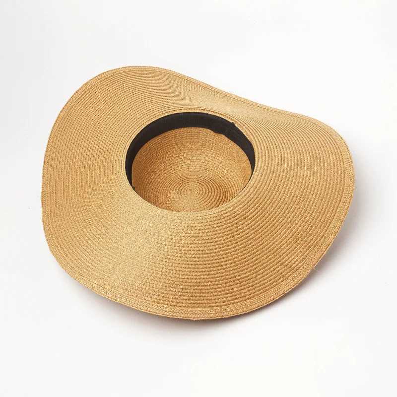 Summer Shell Str Hat Beach Korean Seaside Large Brim Outdoor Sun Protection Sun Hat Bohemia Vacation Foldable Str HatXJ250304