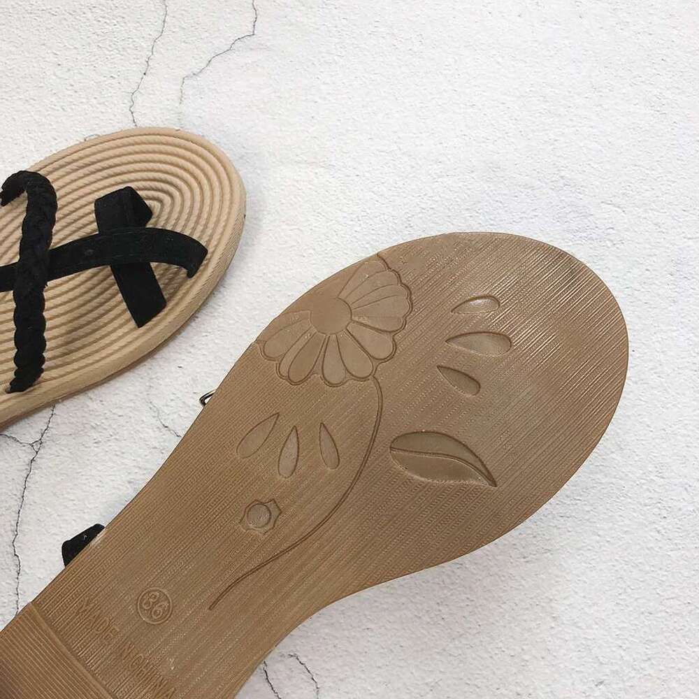 Roman Women 12 Shoes Flat Beach Summer Bottom Clip Straps Toe Wild Womens Wide Width Sandals Size 9w