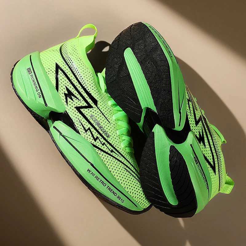 NEW2025 Marathon Carbon Plate Sports Running Shoes Men Breathable Lightweight Wen Cfortable Nonskid Speciality Sneakers Z250304