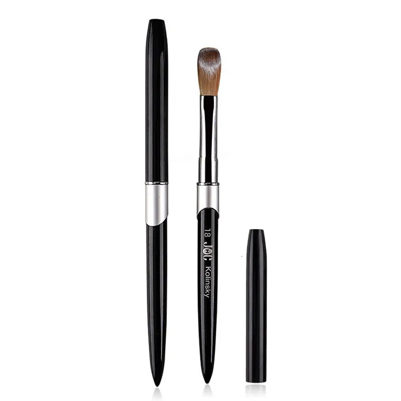 1PC Nail Acrylic Brush Kolinsky Sable Acrylic Brush UV Gel Carving Pen Brush Liquid Powder DIY Nail Drawing 250304
