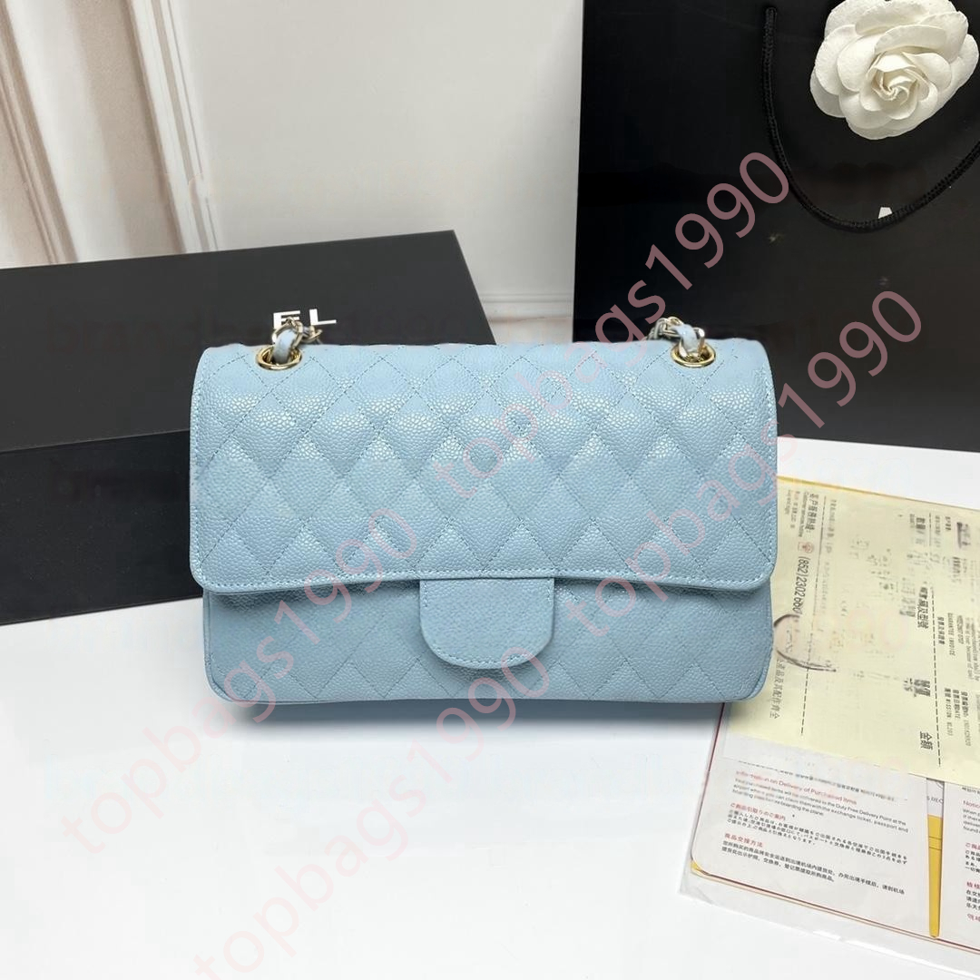 25cm Designer bags purse Flap Women bag luxury shoulder bag Handbag Caviar leather classic Flap Envelope Bag on chain Crossbody caviar leather chain bag